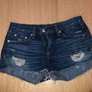 Ripped rag and bone jean shorts